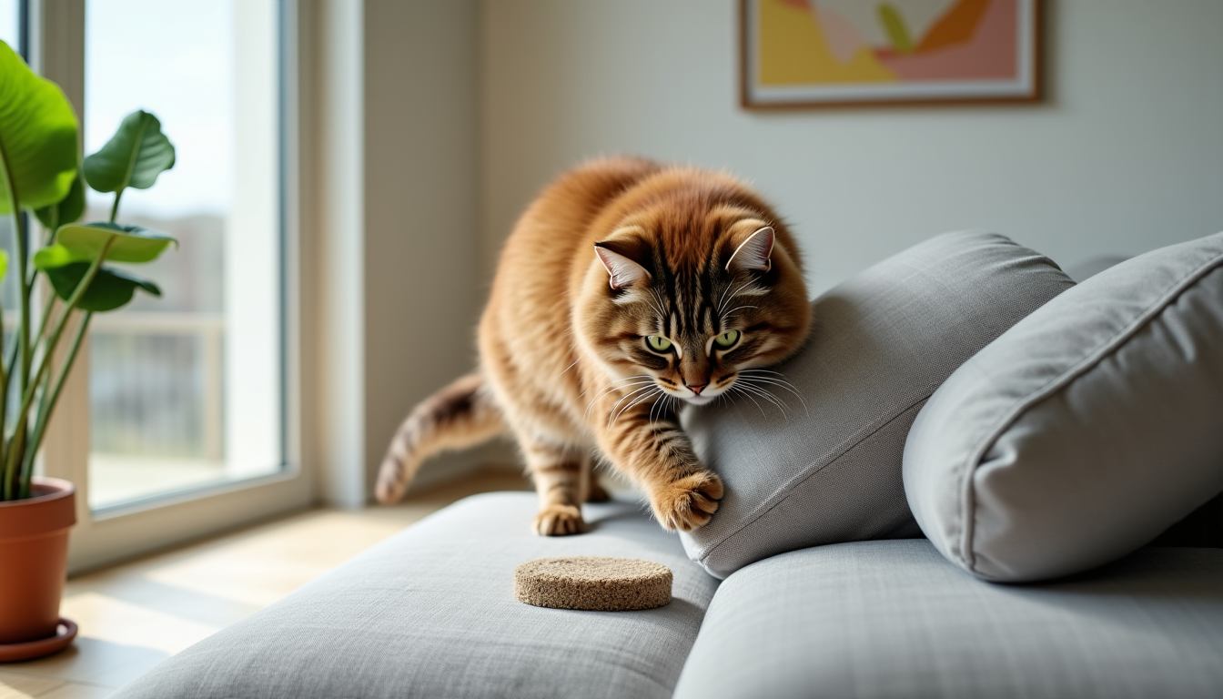 Comment empêcher un chat de faire ses griffes sur le canapé ?