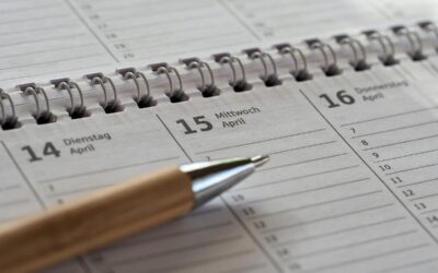 Calendrier avec stylo